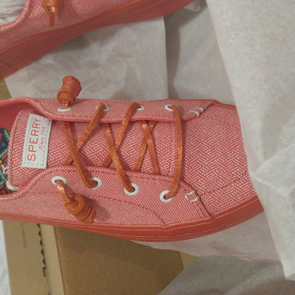 Sperry Metallic Pink Crest Vibe Platform Sneaker - Women 9.5 - Picture 10 of 12